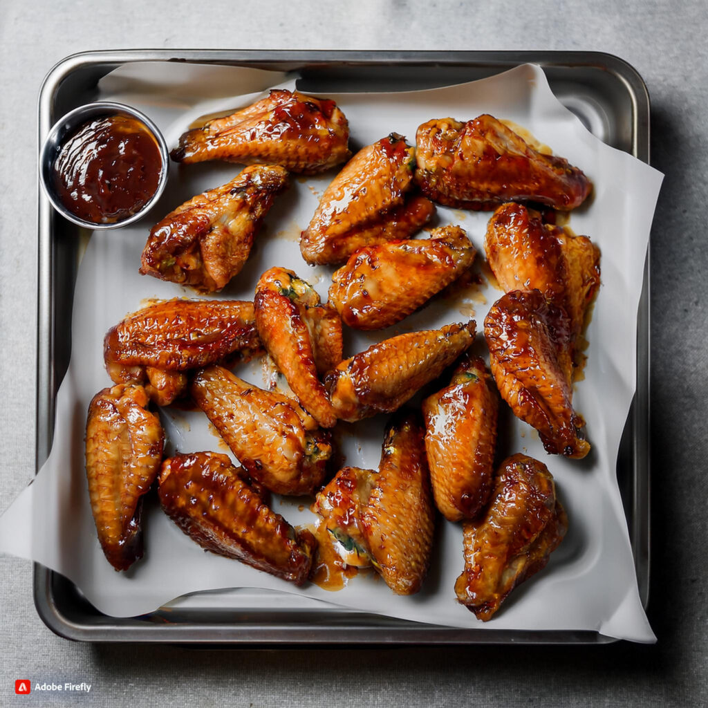 Crispy baked chicken wings with cornstarch