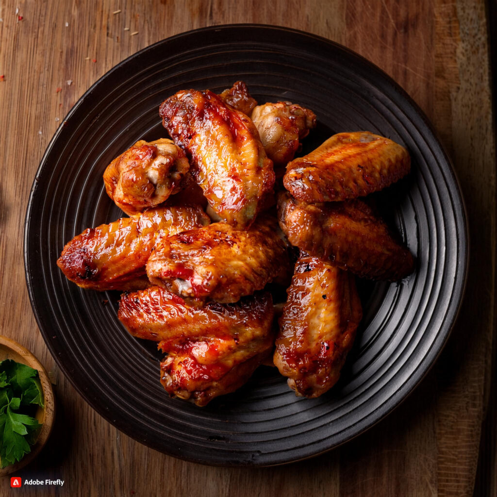 Crispy baked chicken wings with cornstarch