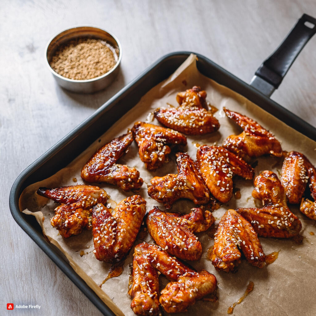 Crispy baked chicken wings with cornstarch